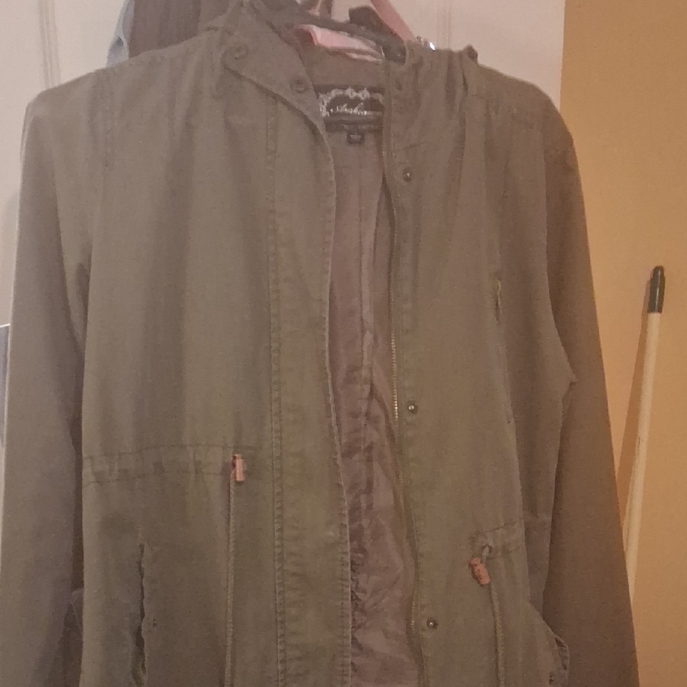 Olive Green Hooded Jacket